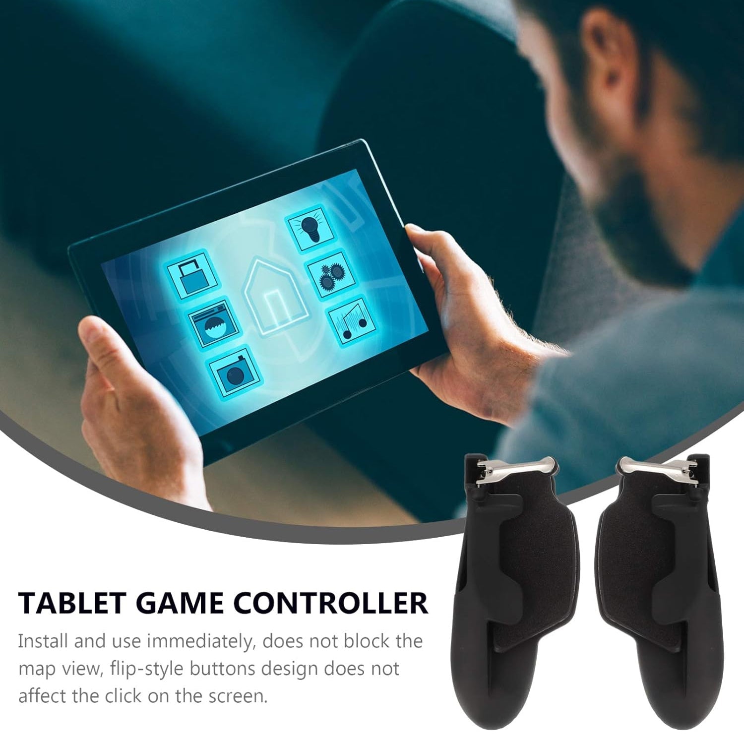 PUBG Mobile Game Metal Controller Joystick Attachment Accessory - 8048_pubg_game_controller