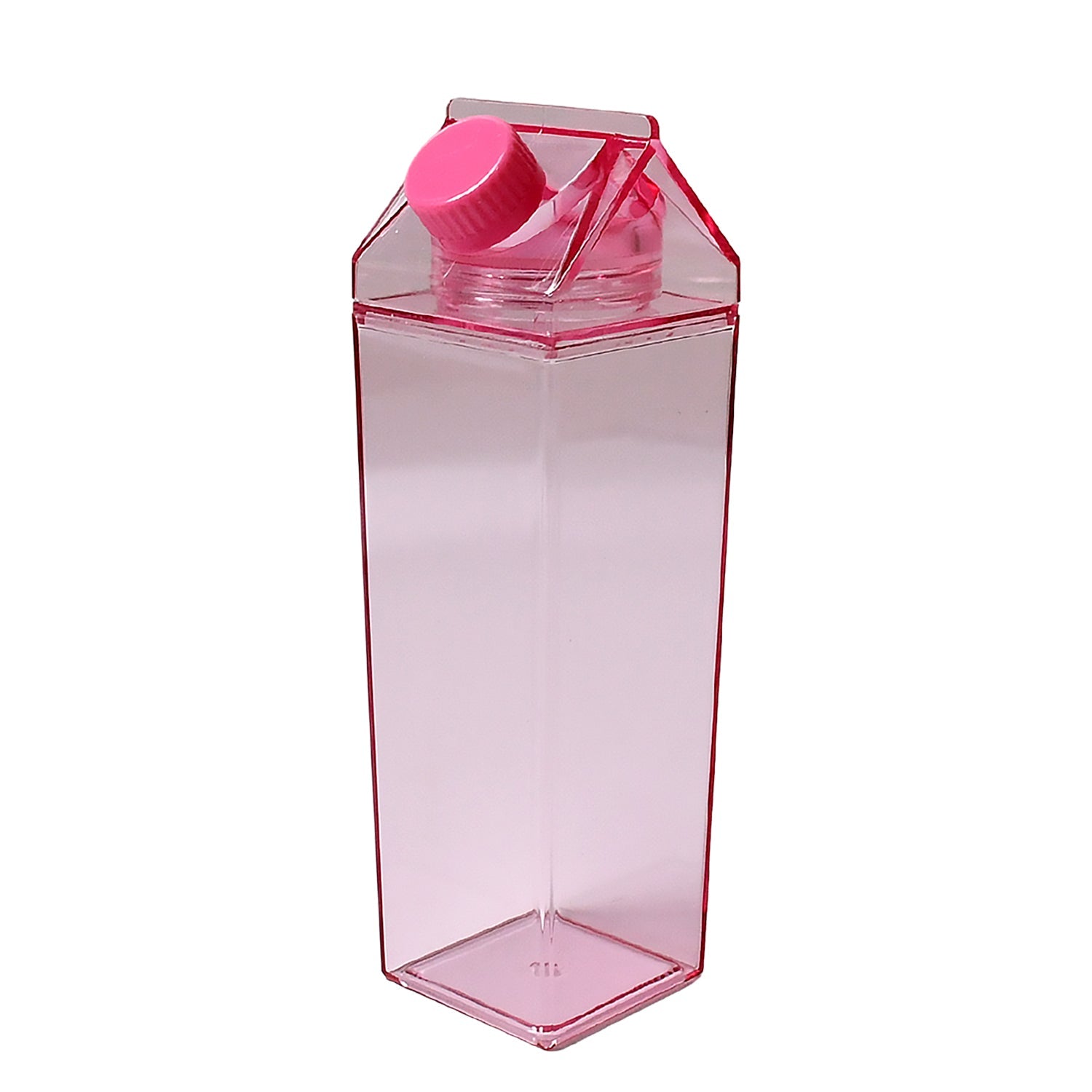 Plastic Milk Carton Colorful Clear Water Bottle, 17 Oz Portable Milk Box Leakpro - 17764_plastic_milk_carton_bottle