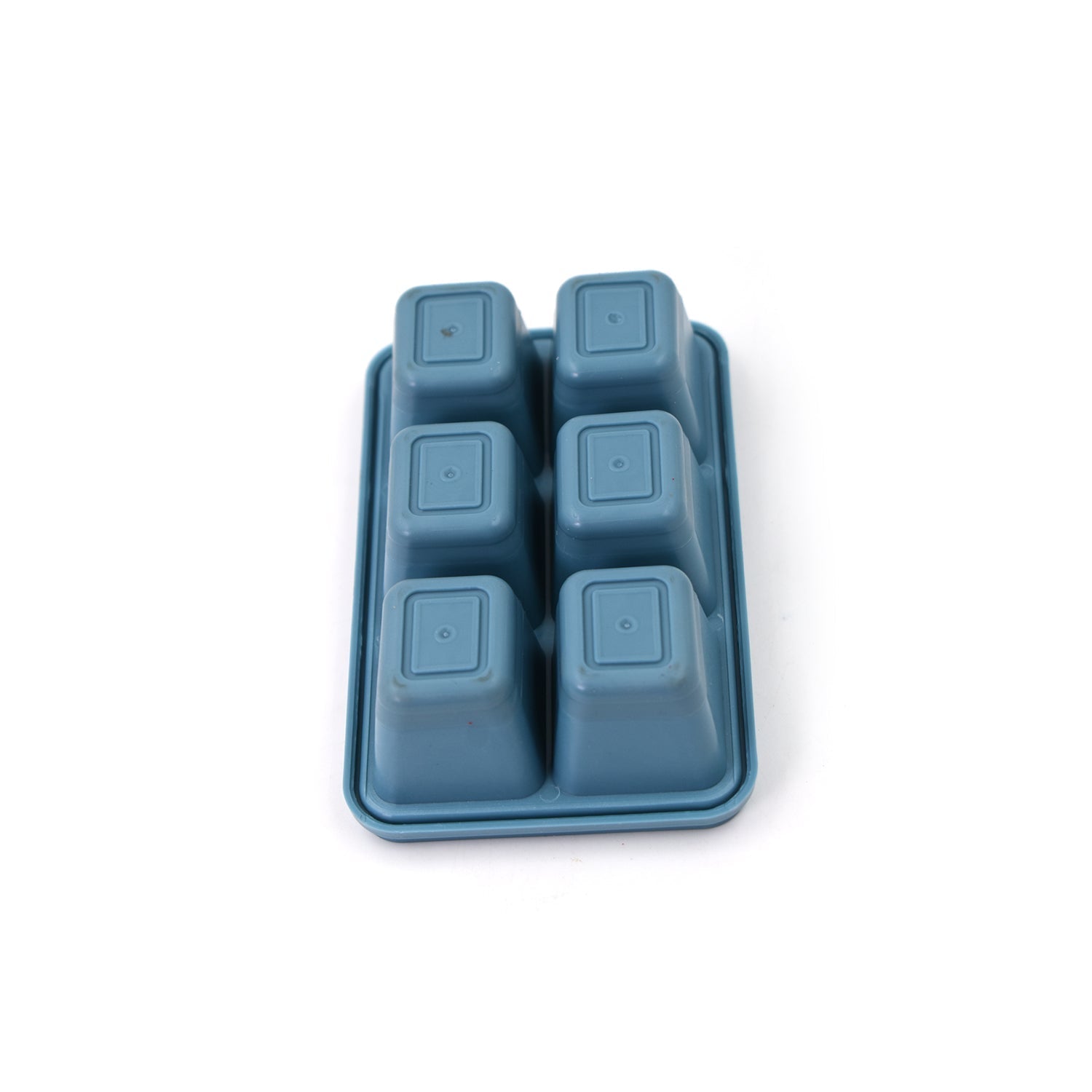 6 Grid Silicone Ice Tray used in all kinds of places like household kitchens for - 4741_6grid_sili_ice_tray_blue