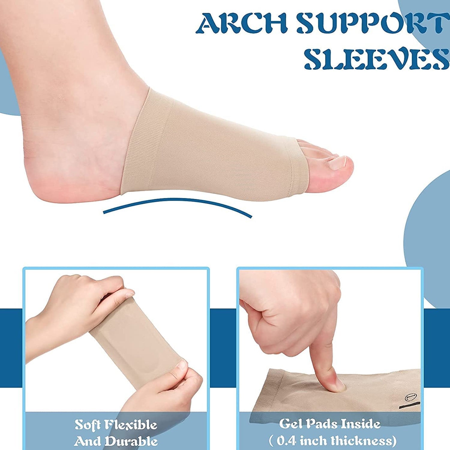 Foot Arch Support for Men & Women | Medial Arch Support for Flat Feet Correction - 13022_foot_arch_support_1_pair