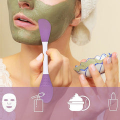 Double-headed Silicone Mask Brush Face Cleansing and Applying Mud Mask Beauty Sa - 12532_2head_face_mask_brush_1pc