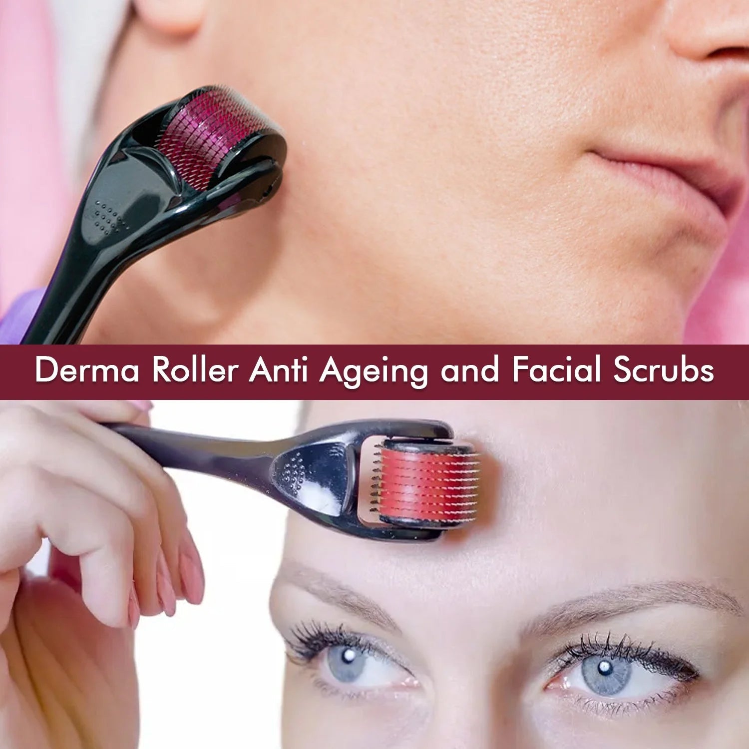 Derma Roller Anti Ageing and Facial Scrubs & Polishes Scar Removal Hair Regrowth - 12685_1_5mm_derma_roller