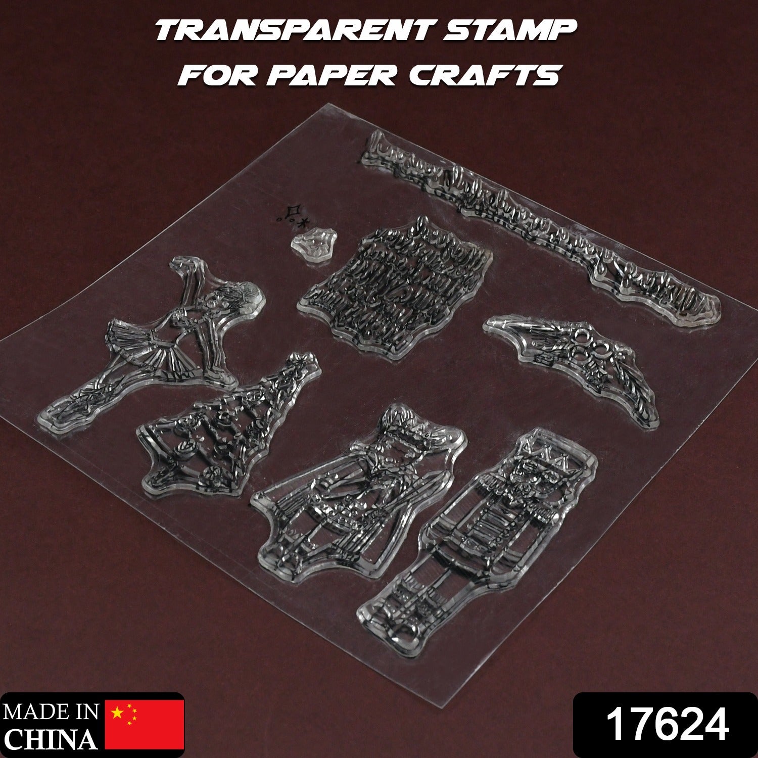 Reusable Rubber Stamp, TPR Stamp DIY Accessories Good Stamping Effect DIY Transp - 17618_paper_craft_rubber_stamp_no8