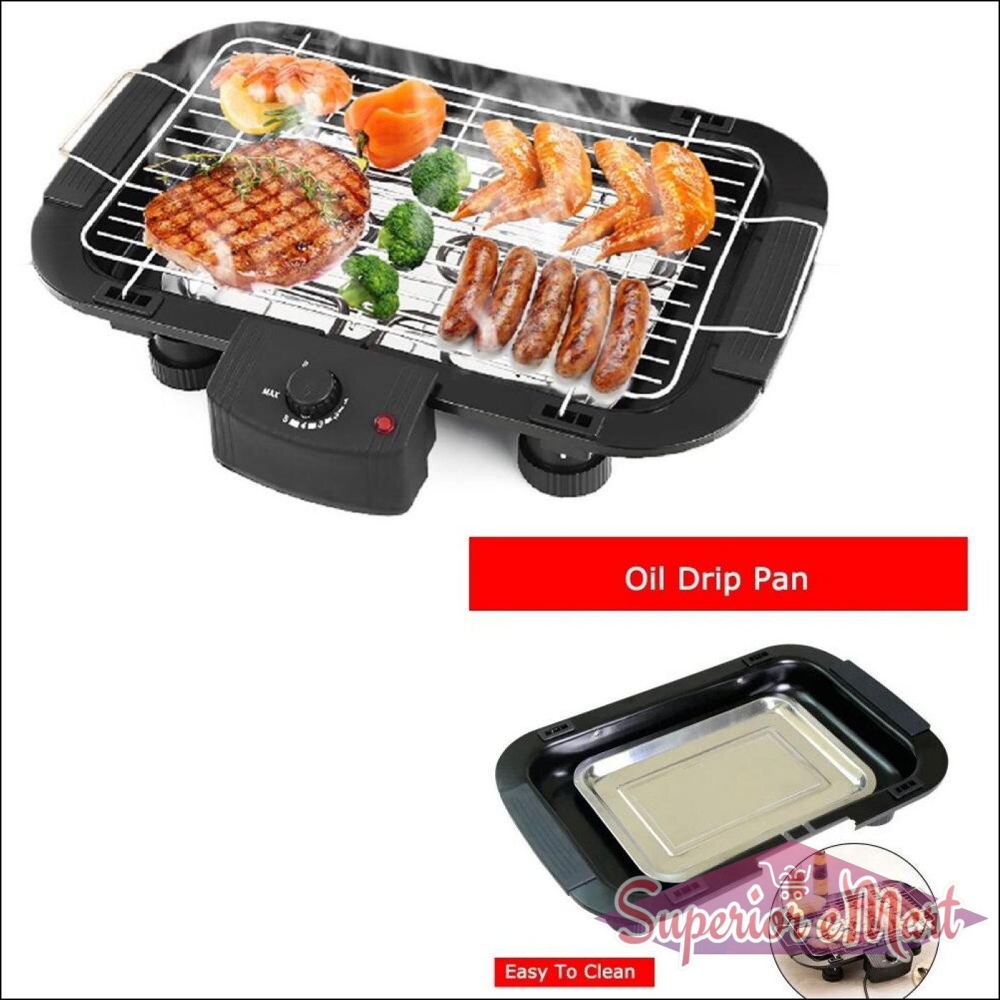 082 Smokeless Electric Indoor Barbecue Grill 2000w