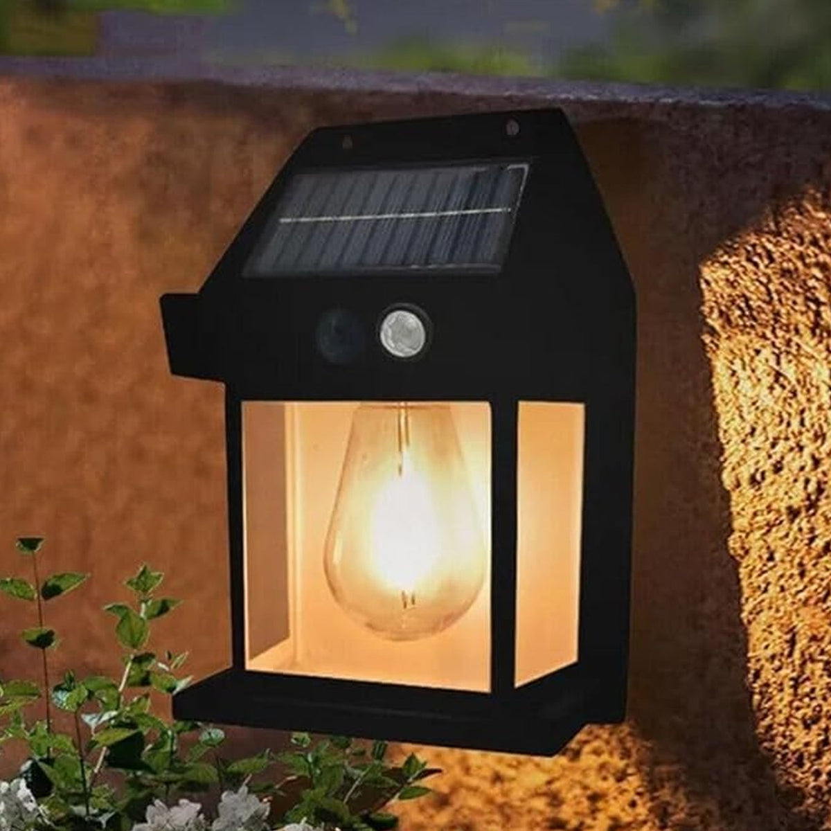 Solar Wall Lights / Lamp Outdoor, Wireless Dusk to Dawn Porch Lights Fixture, So - 12564_solar_wall_lamp_1pc