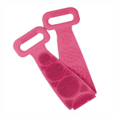 Silicone body scrubber with belt design