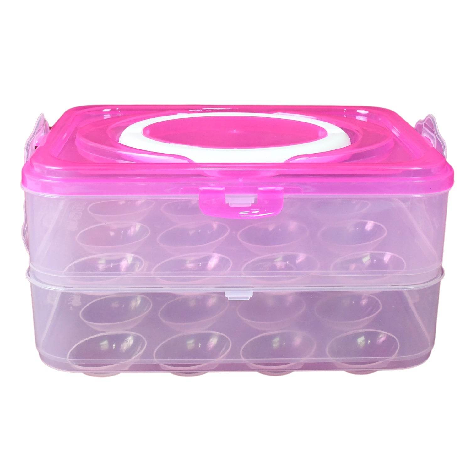 Double Layer 24 Grid Egg Storage Box for Egg Storage Container - 2263_24grid_2lay_egg_box