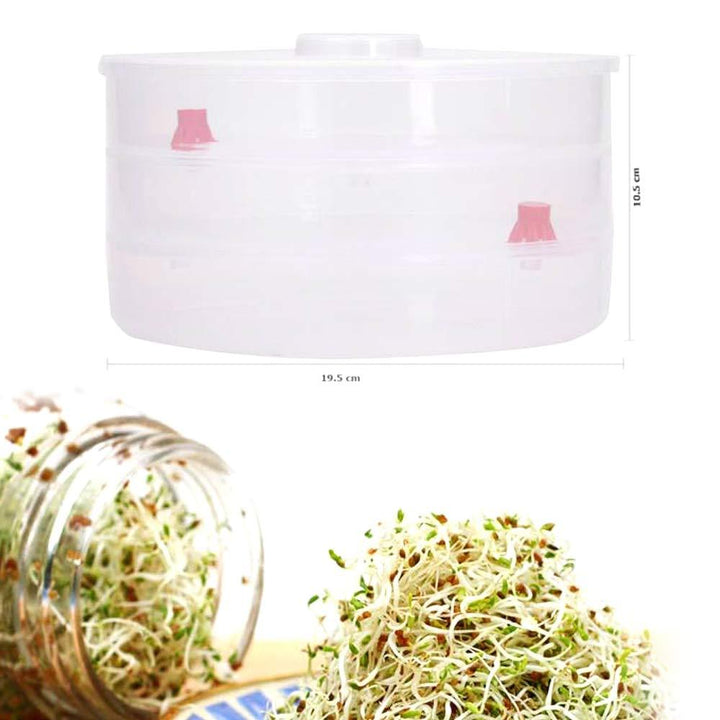 3 Compartment Sprout Maker White