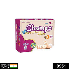 Champs High Absorbent Pant Style Diaper Small, Medium and Large Size Dia - 0951_small_60