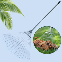 115-152 CM Rake for Gardening, Stainless Steel Telescopic Garden Rake for Quick  - 7599_ss_garden_rake_152cm