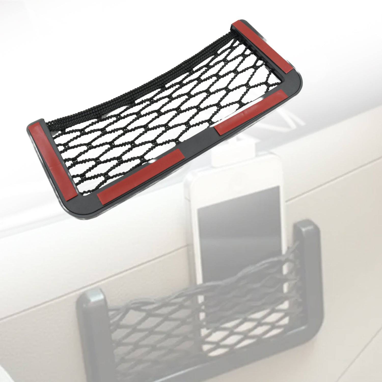 Car Storage Organize Car String Bag Car Seat Side Storage Net Bag Mesh Pocket Organizer Stick-on For Purse Bag Phone - Superior eMart