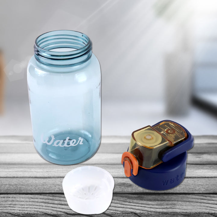 Blue Leak-proof Flip Cap Lock Water Bottle (600ml Approx  1 Pc)
