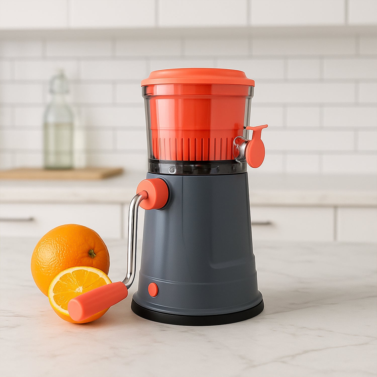 Fruit Juicer With Long Handle And Silicone Ring (1 Pc)
