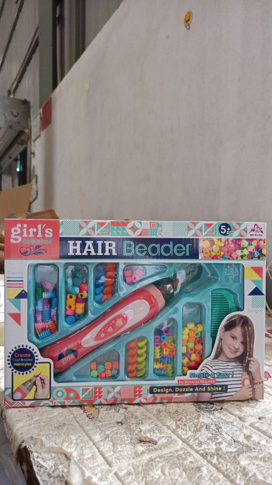 Hair Styling Clasp Clips Twisting Stringing Beads Kit for Girls, Portable Hair B - 12672_hair_braider_machine_kit