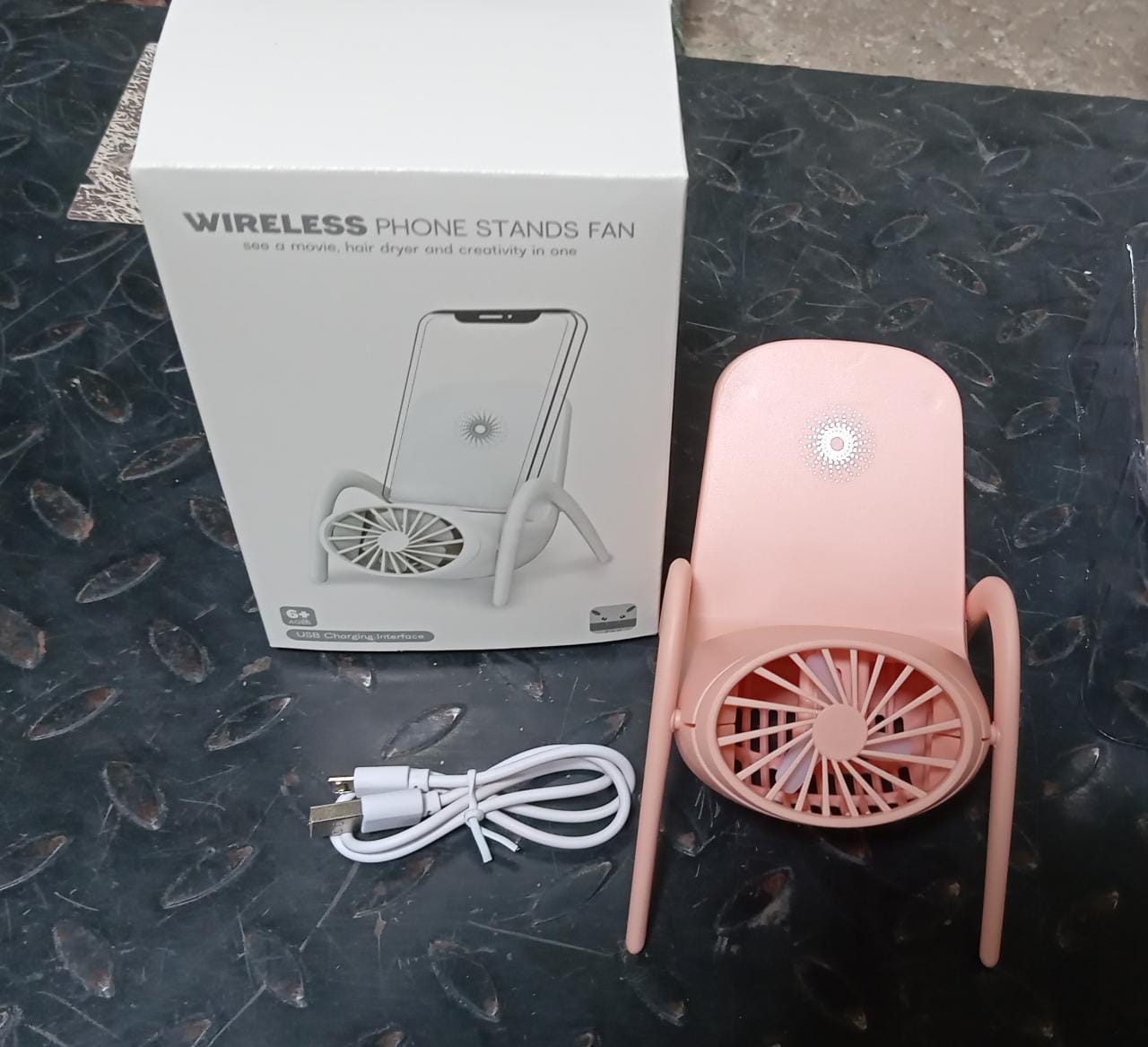 Portable Mobile Phone Holder Fan  Personal Fan Multi- Function Fan Handheld Char - 4814_mobile_stand_fan