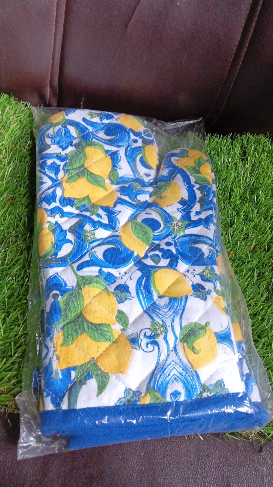 Lemon Oven Mitts Gloves (1 Pc / Big) - 13312_lemons_oven_mitt_gloves_1pc