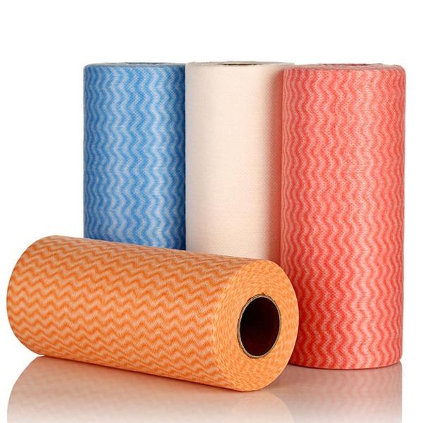 Non Wooven Fabric Disposable Handy Wipe Cleaning Cloth Roll (1Pc) - 1601_40pulls_tissue_roll