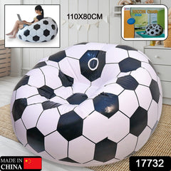 Foldable Sofa, Cartoon Style Inflatable Folding Chair, Ball Chair, Inflatable So - 17732_soccer_ball_chair_110x80cm