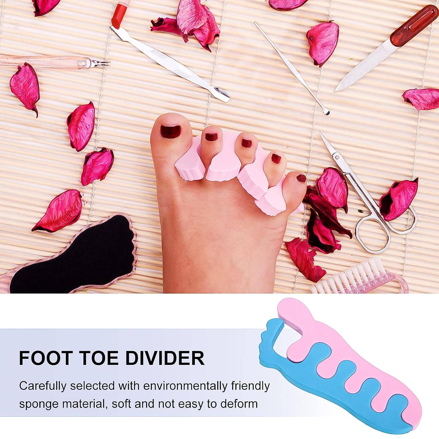 Toe Separators Toe Spacers Sponge Toe Stretcher Pedicures (1 Pair) - Superior eMart