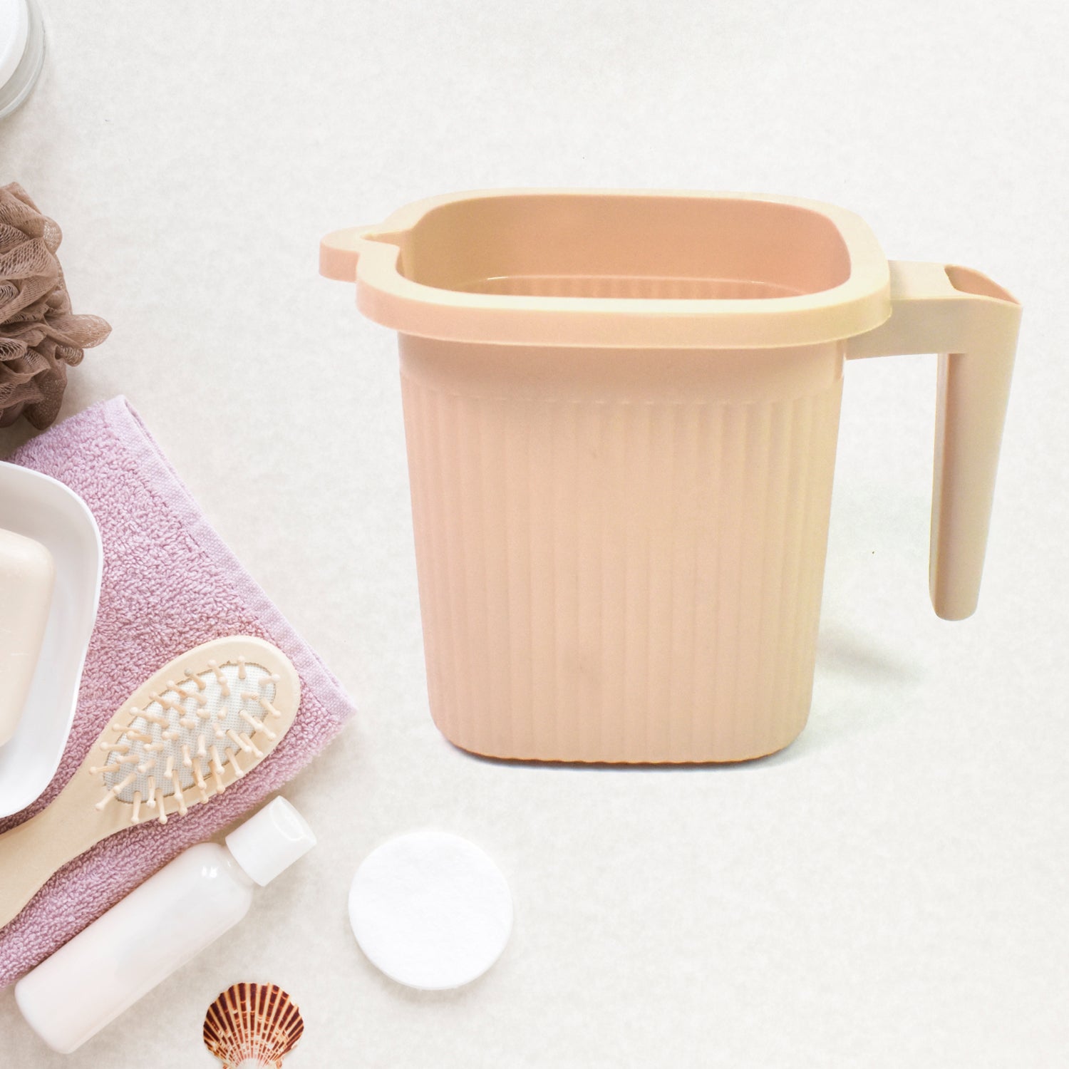 Square Bath Water Mug BPA Free (1 Pc / 1000 ML / Mix Color)