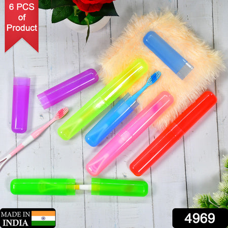 6pc Tooth Brush Travel Covers / Case / Holder