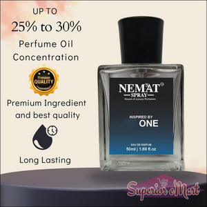 Nemat Spray Eau de Parfum for Men with 25 to 30 percent perfume oil concentration and long lasting fragrance