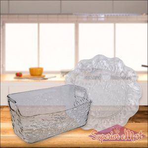 10-piece Dinner Plate Set - Clear Glass - Superior eMart
