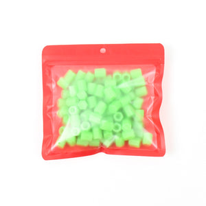 100 pcs tire valve cap set in bright green color for enhancing vehicle tire durability