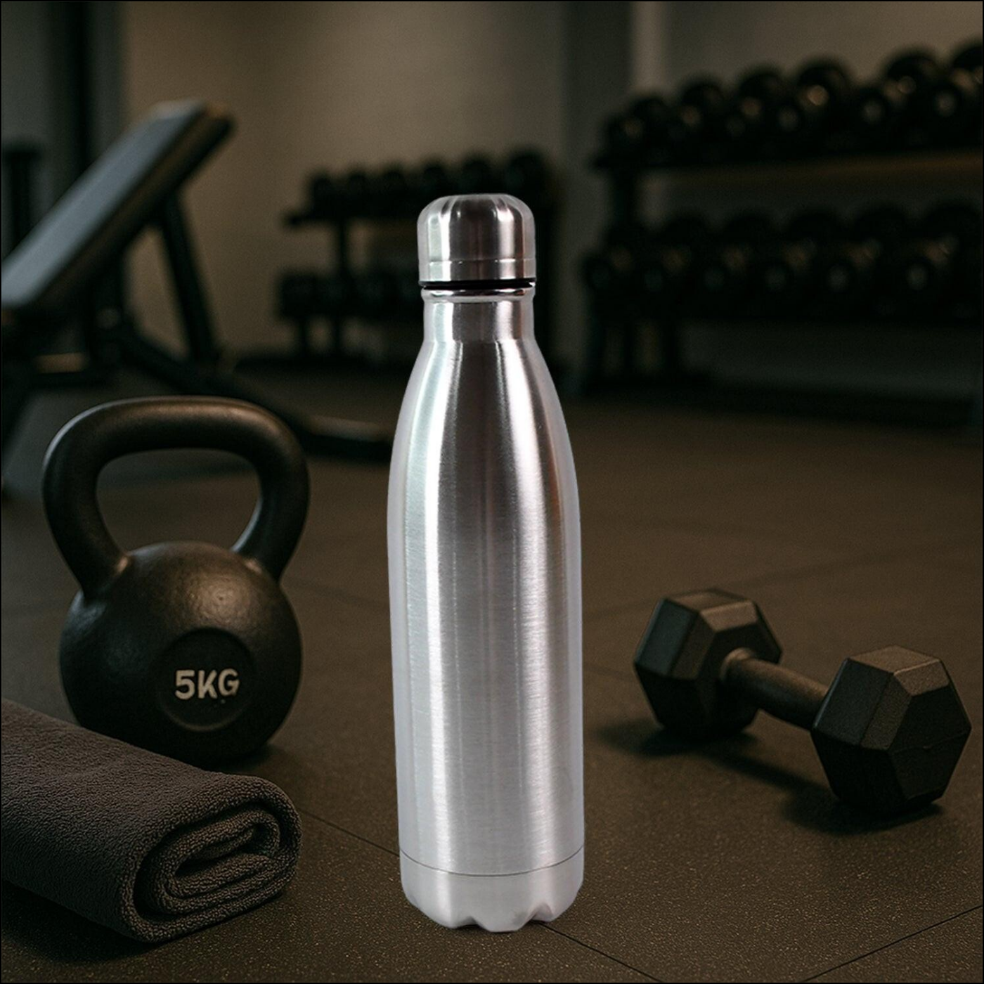 1000ml Water Bottle Stainless Steel - Superior eMart