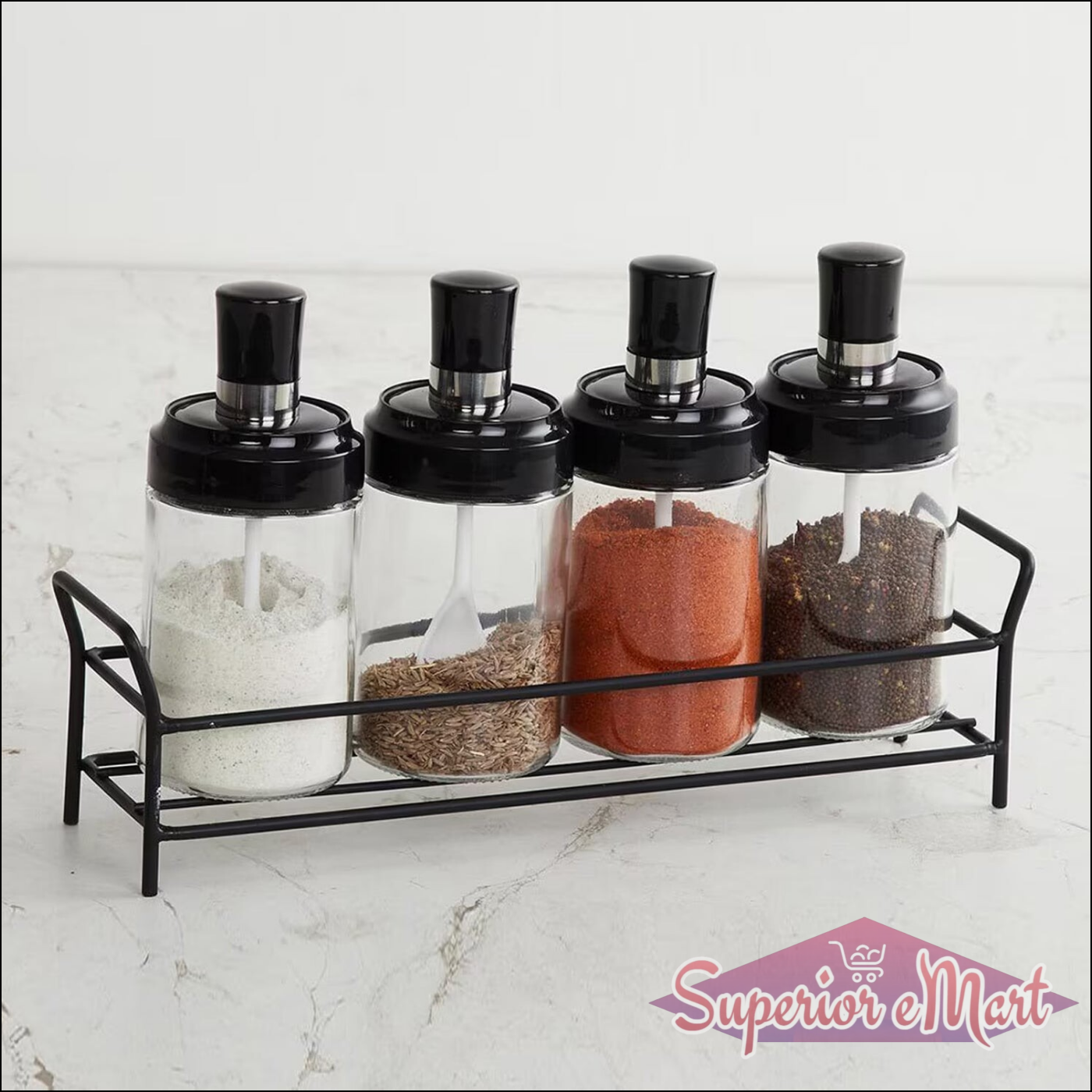 10011 Transparent Glassoil Dispenser 500 Ml Bottle Set Of 2 Spice Jar 250 Ml Set Of 3 Oil Bottle For Kitchen Oil  Vinegar Storage Glass Bottle Glass Container For Spice Masala (5 Pcs Set)