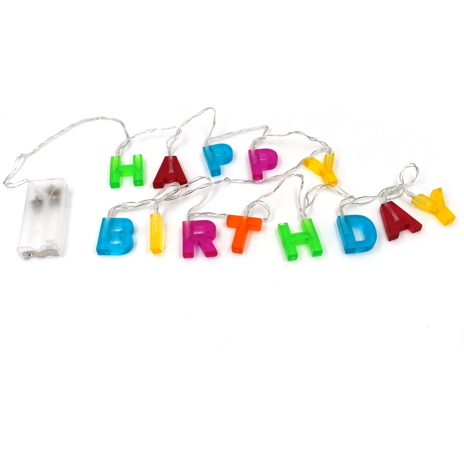 LED Happy Birthday lights, multicolor, for outdoor use