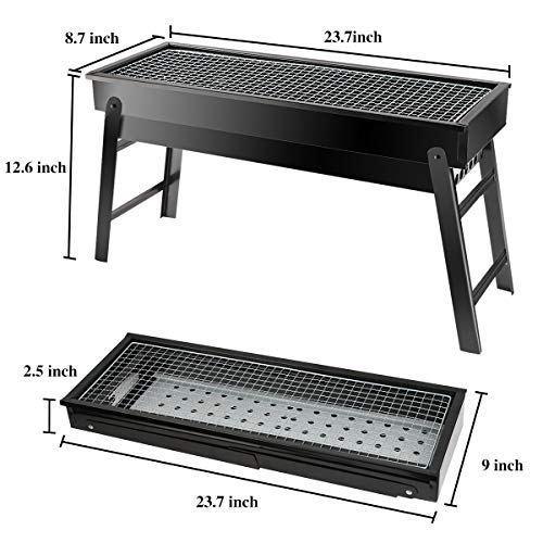 Easy-to-assemble foldable BBQ grill.