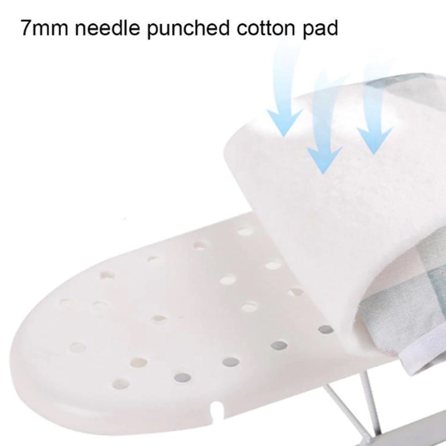 Compact and durable ironing pad for household and shop fabric ironing tasks.