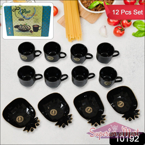 Superior eMart 12 piece Pineapple Shape ceramic cup set for kitchen - Superior eMart