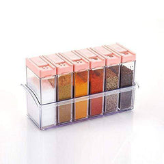 122 Plastic Spice Jars (6 Pcs 14x22x8cm Multicolour) - Superior eMart