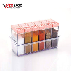 122 Plastic Spice Jars (6 Pcs 14x22x8cm Multicolour) - Superior eMart