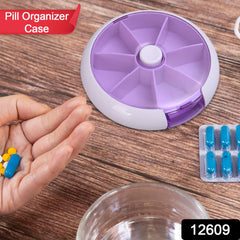 Pill Box Medicine Dispenser 7-Day Week Weekly Whee Cute Portable fruit style 7 g - 12609_7grid_rotating_medicine_box