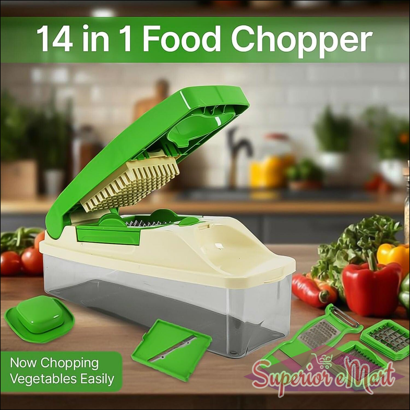 14-in-1  Multipurpose Vegetable / Fruit Chopper - Superior eMart