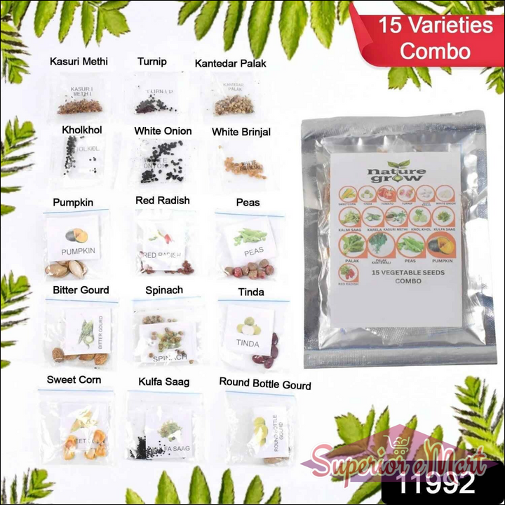 15 Vegetable Varieties Seed Pack - Superior eMart