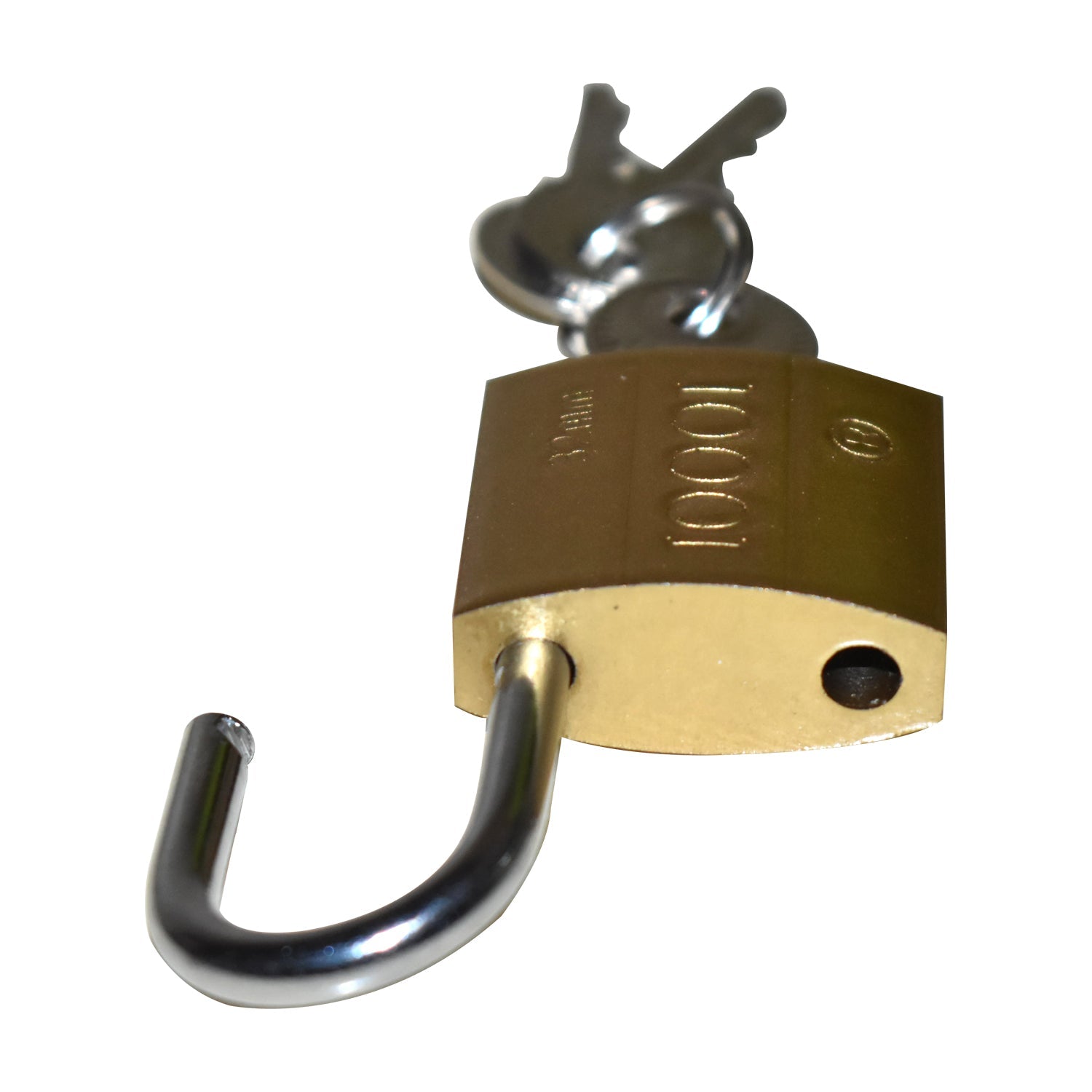 Heavy-duty padlock with key for outdoor and indoor use