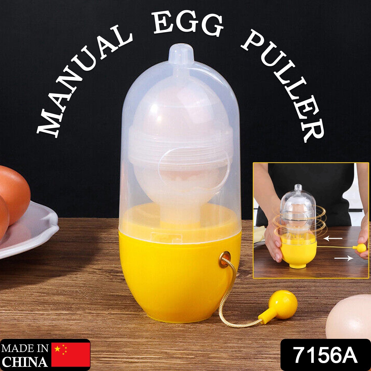 MANUAL EGG PULLER SCRAMBLER HOUSEHOLD WHITE EGG YOLK MIXER KITCHEN TOOL MIX MANU - 7156a_manual_egg_mixer