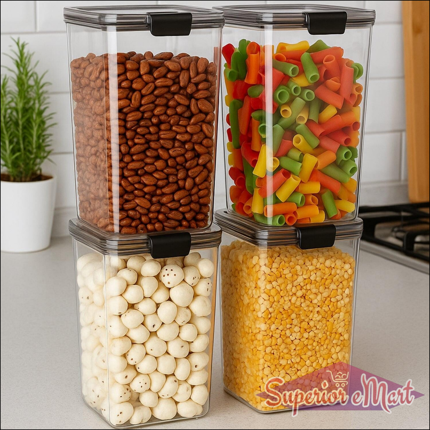 1700 ml Kitchen Storage Container with Lock Lid - Superior eMart