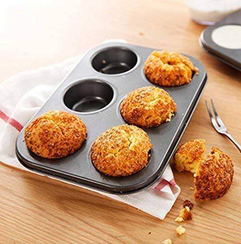 2210 Non-stick Reusable Cupcake Baking Slot Tray For 6 Muffin Cup - Superior eMart