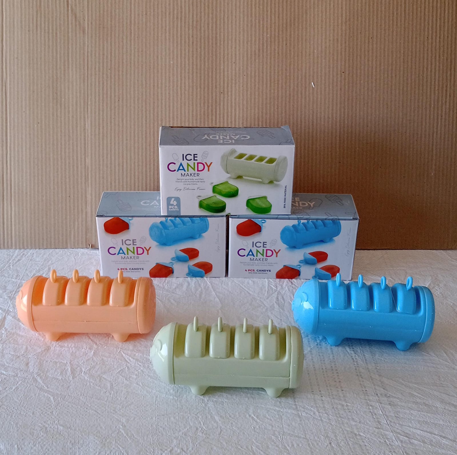 CARTOON SHAPE MOLD ICE CANDY, POPSICLE MOLD ICE, PLASTIC ICE CANDY MAKER KULFI M - 5596_cartoon_ice_candy_maker