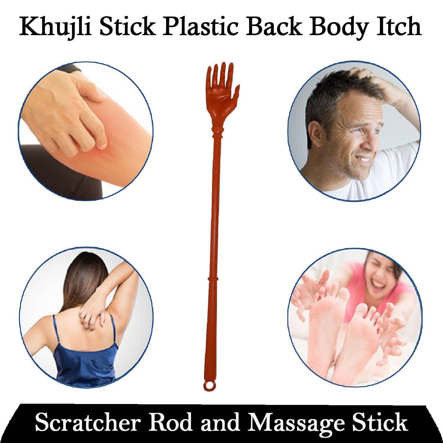 1463 Khujli Stick Plastic Back Body Itch Scratcher Rod And Massage Stick - Superior eMart