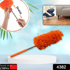 Adjustable Long Handle, Microfiber Duster for Cleaning, Microfiber Hand Duster W - 4382_adjustable_microfiber_duster_orange