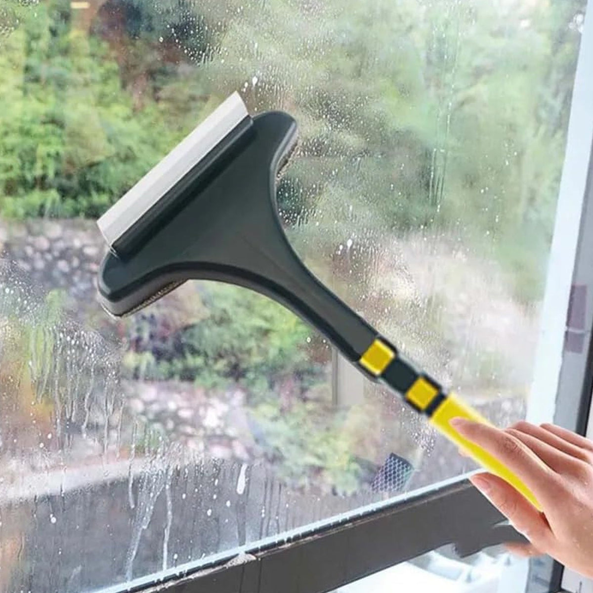 Brush 2 in 1 Mesh Cleaning Brush & Wiper with Extended Handle Window Cleaning Br - 1541_2in1_cleaning_brush_n_wiper