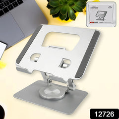 Aluminum Alloy 360°Rotating Bracket, Adjustable Tablet Stand, Portable Foldable - 12726_aluminum_tablet_stand_small