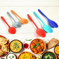 MULTIPURPOSE SILICONE SPOON, SILICONE BASTING SPOON NON-STICK KITCHEN UTENSILS H - 5697_silicone_basting_spoon_6pc_no24