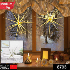 3D Gold Star Hanging Decoration Star, Acrylic Look  Hanging Luminous Star for Wi - 8793_medium_hanging_decoration_star